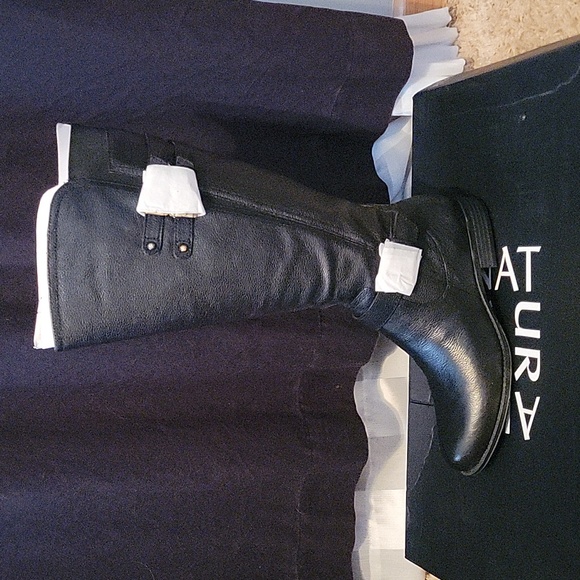 Wide Calf Black Knee High Boots - Picture 4 of 10